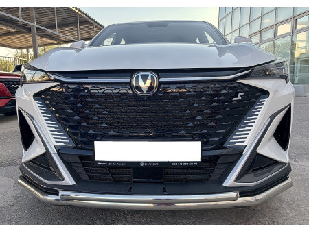 Защита переднего бампера двойная d60/42 Changan CS35 Max