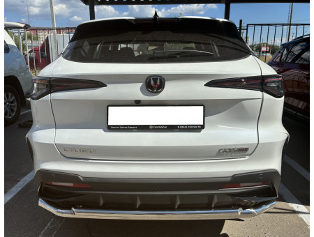 Защита заднего бампера двойная d60/42 Changan CS35 Max