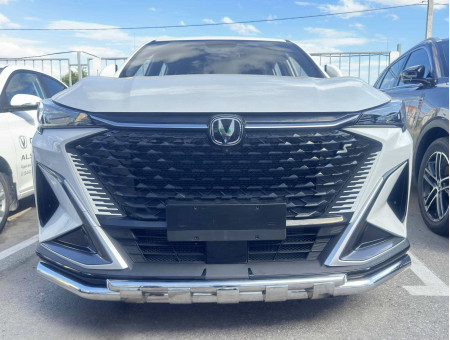 Защита переднего бампера двойная с перемычками d60/42 Changan CS35 Max