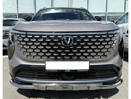 Защита переднего бампера двойная с перемычками d60/42 Changan UNI-S CGUNIS.26.75