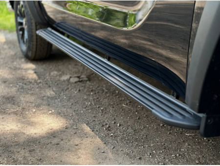 Пороги алюминиевые "Slim Line Black" 2020 мм Foton Tunland G9 FOTTUNG925-34B