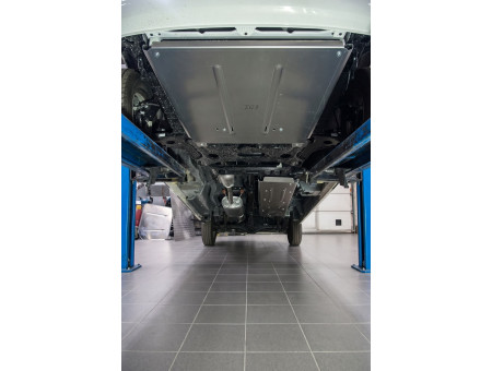 Защиты комплект (алюминий) 4мм. картер, бак Foton View 2.0 Diesel МКПП 2WD