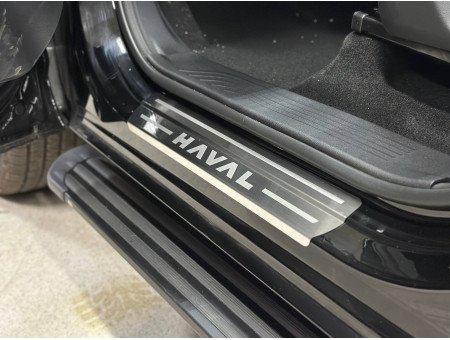 Накладки на пороги (лист шлифованный надпись HAVAL) 4 шт. Haval H5