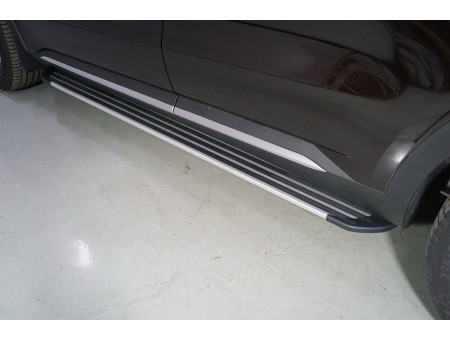Пороги алюминиевые "Slim Line Silver" 2120 мм Haval H5