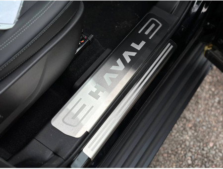 Накладки на пластиковые пороги (лист шлифованный надпись Haval) 2 шт. Haval H7