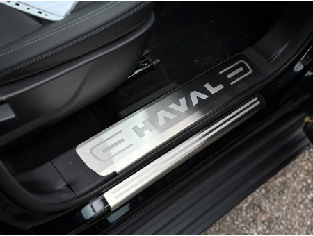 Накладки на пороги (лист шлифованный с полосой) 4 шт. Haval H7
