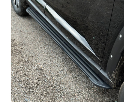 Пороги алюминиевые "Slim Line Black" 1820 мм Haval H7