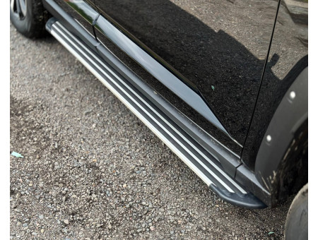 Пороги алюминиевые "Slim Line Silver" 1820 мм Haval H7